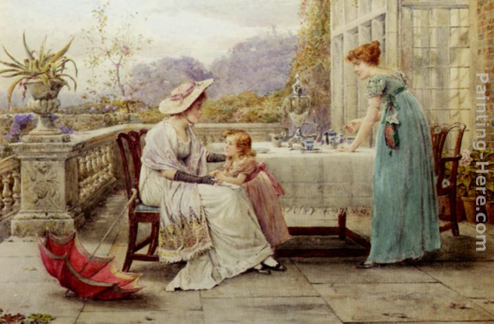 Afternoon Tea painting - George Goodwin Kilburne Afternoon Tea art painting